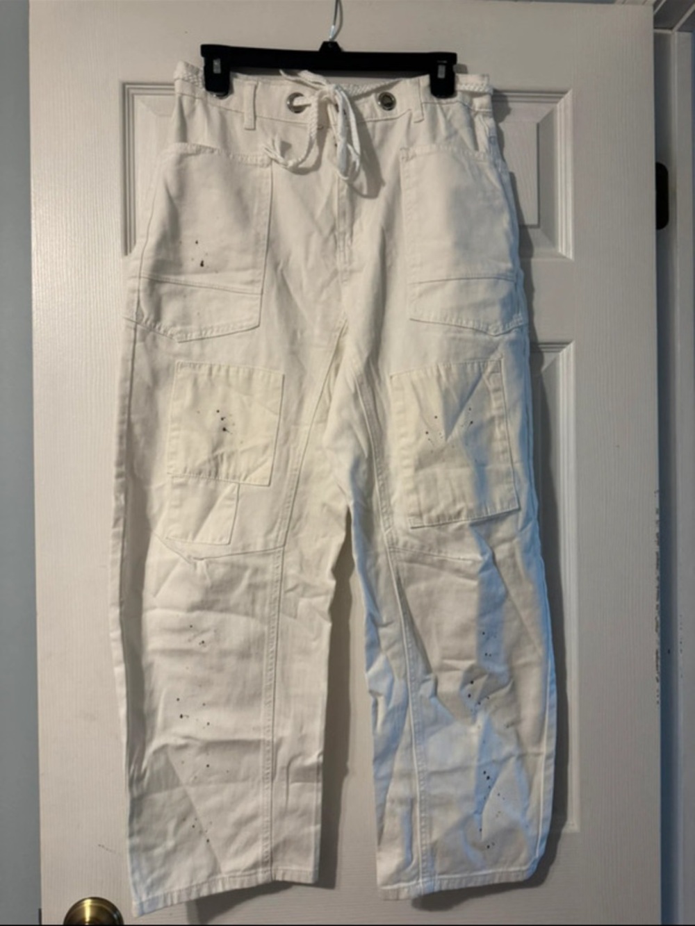 Women’s White baggy barrel Pants - Unbranded